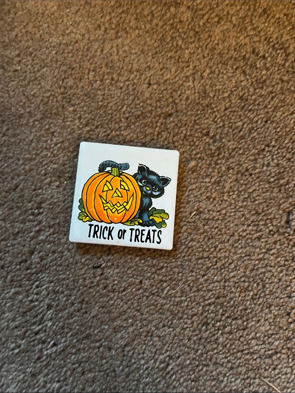 Halloween Gnome Plush with Orange and Black Hat - Home Accents